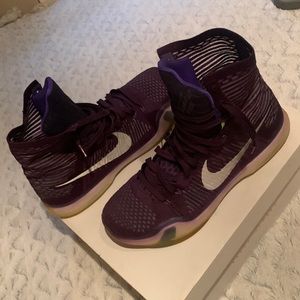 Kobe X Elite purple/silver size 14 mens